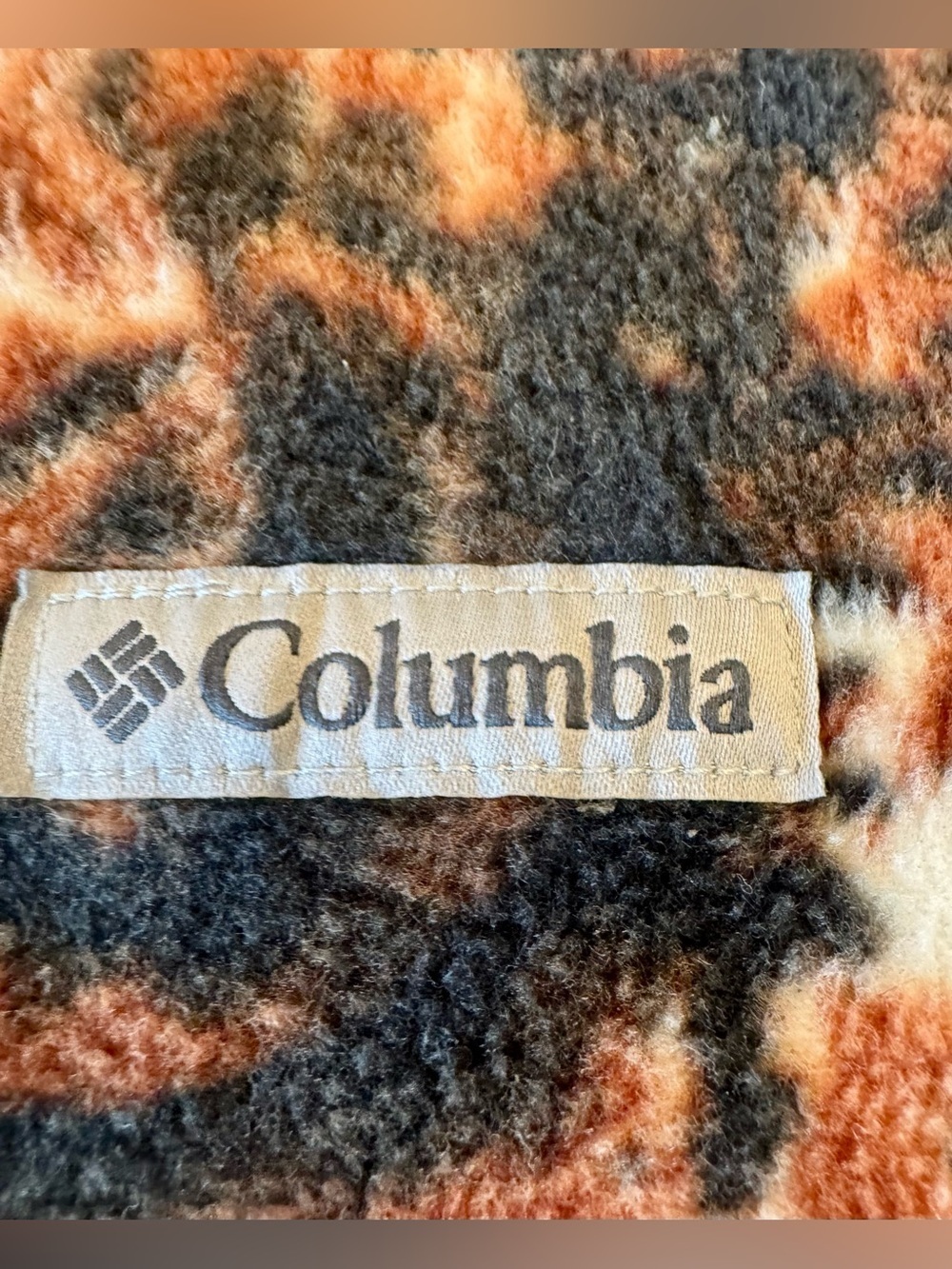 Columbia Women’s Wolf Brown and Cream Printed Fleece Snap-Pullover, sz 2X - Picture 5 of 16
